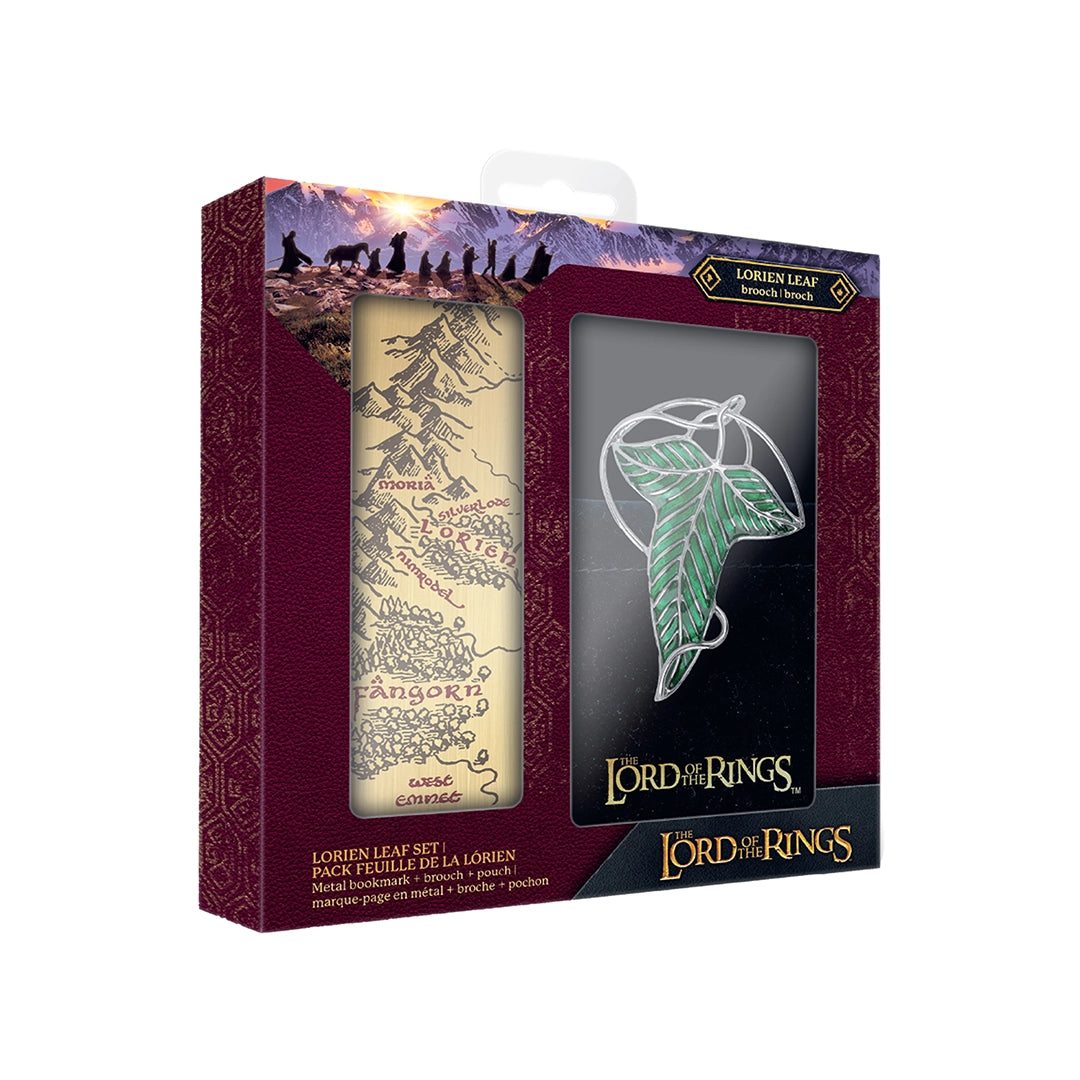Lord of the Rings Lorien Brooch and Metal Bookmark Set - Olleke Wizarding Shop Amsterdam