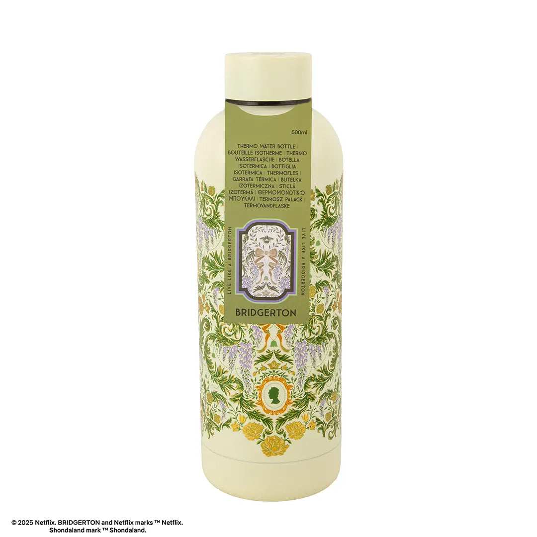 Bridgerton Insulated Bottle - Green damask flourish
