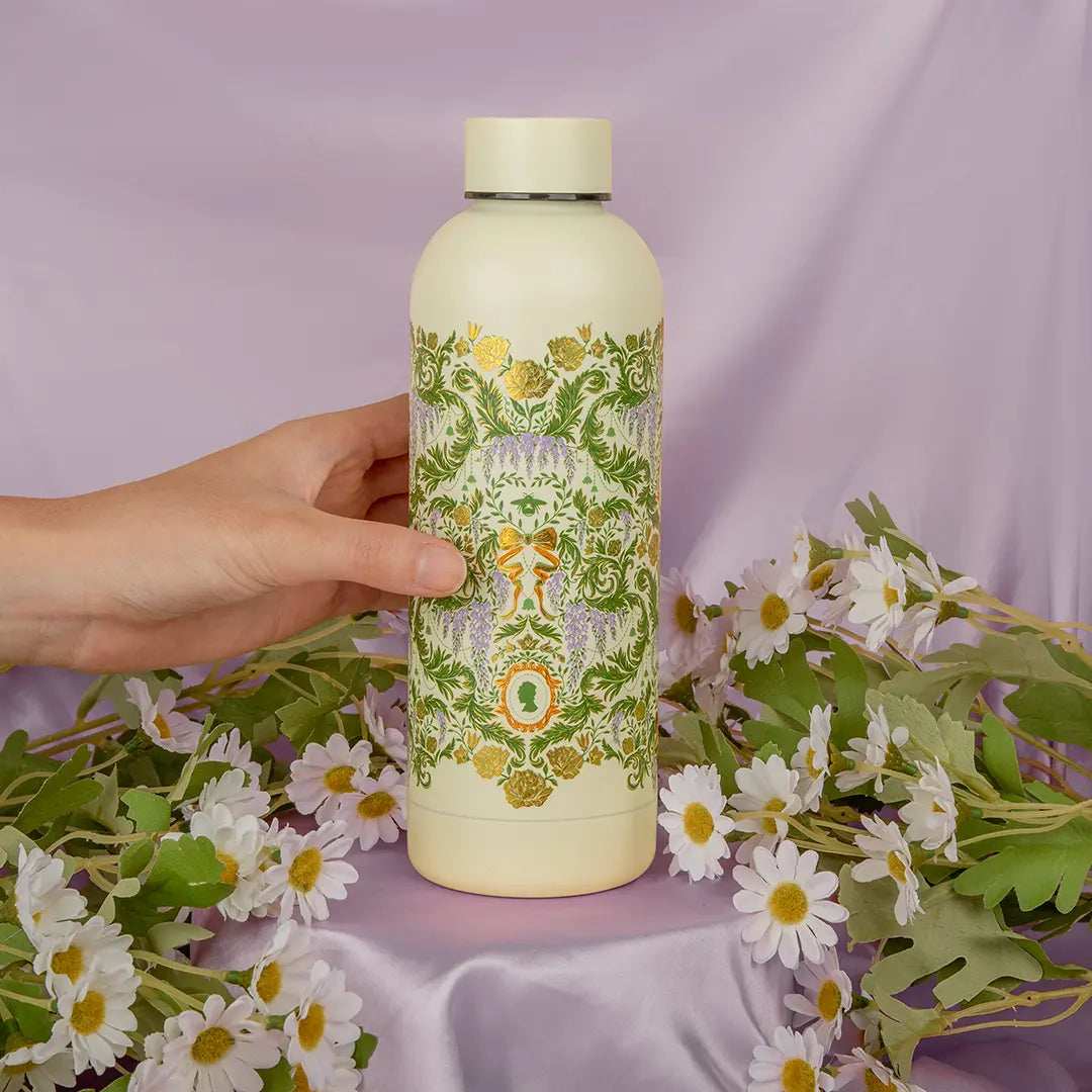 Bridgerton Insulated Bottle - Green damask flourish
