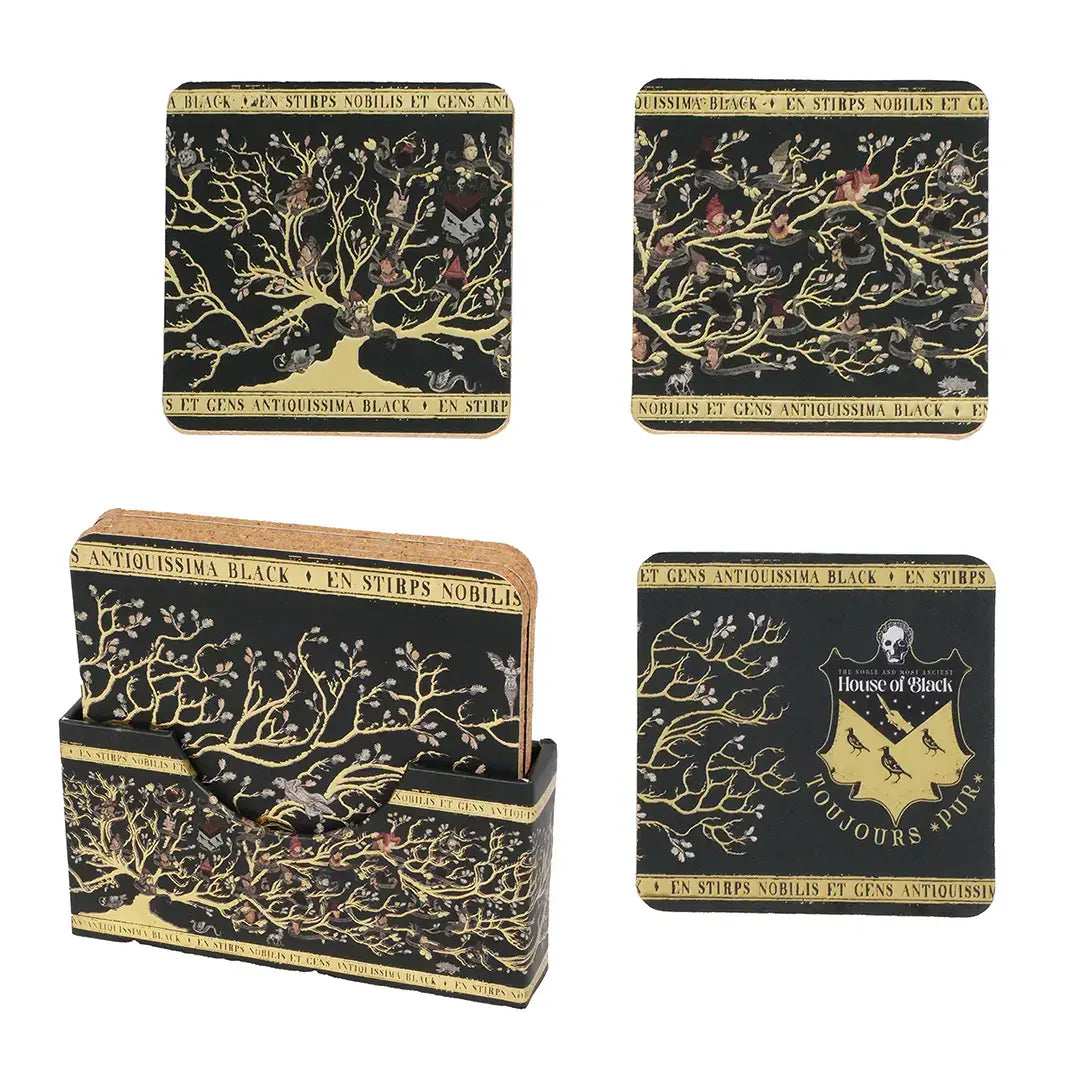 Harry Potter Black Family Set of 4 Coasters - Olleke Wizarding Shop Amsterdam