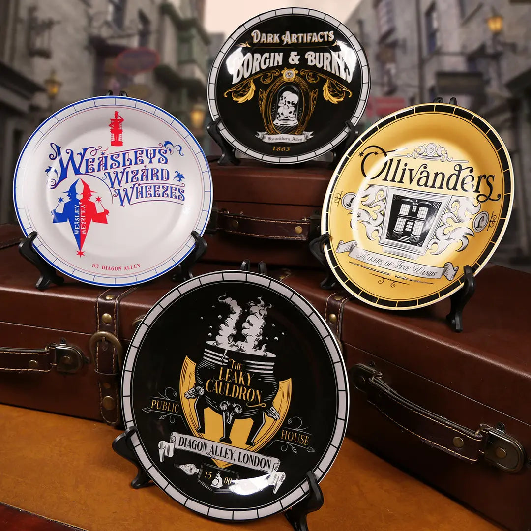 Harry Potter Set of 4 plates Diagon Alley - Olleke Wizarding Shop Amsterdam