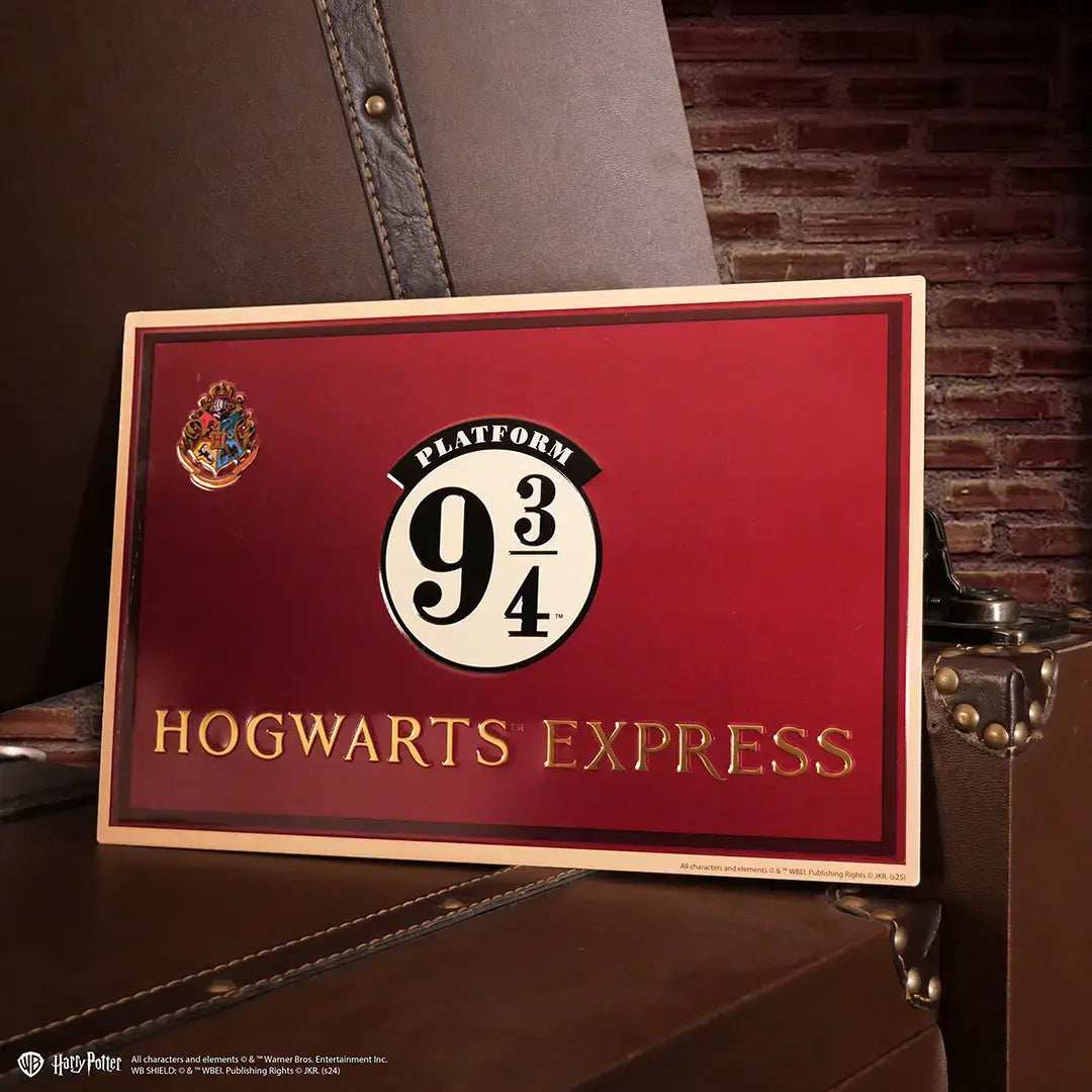 Harry Potter Aluminum Plaque Platform 9 ¾ - Olleke Wizarding Shop Amsterdam
