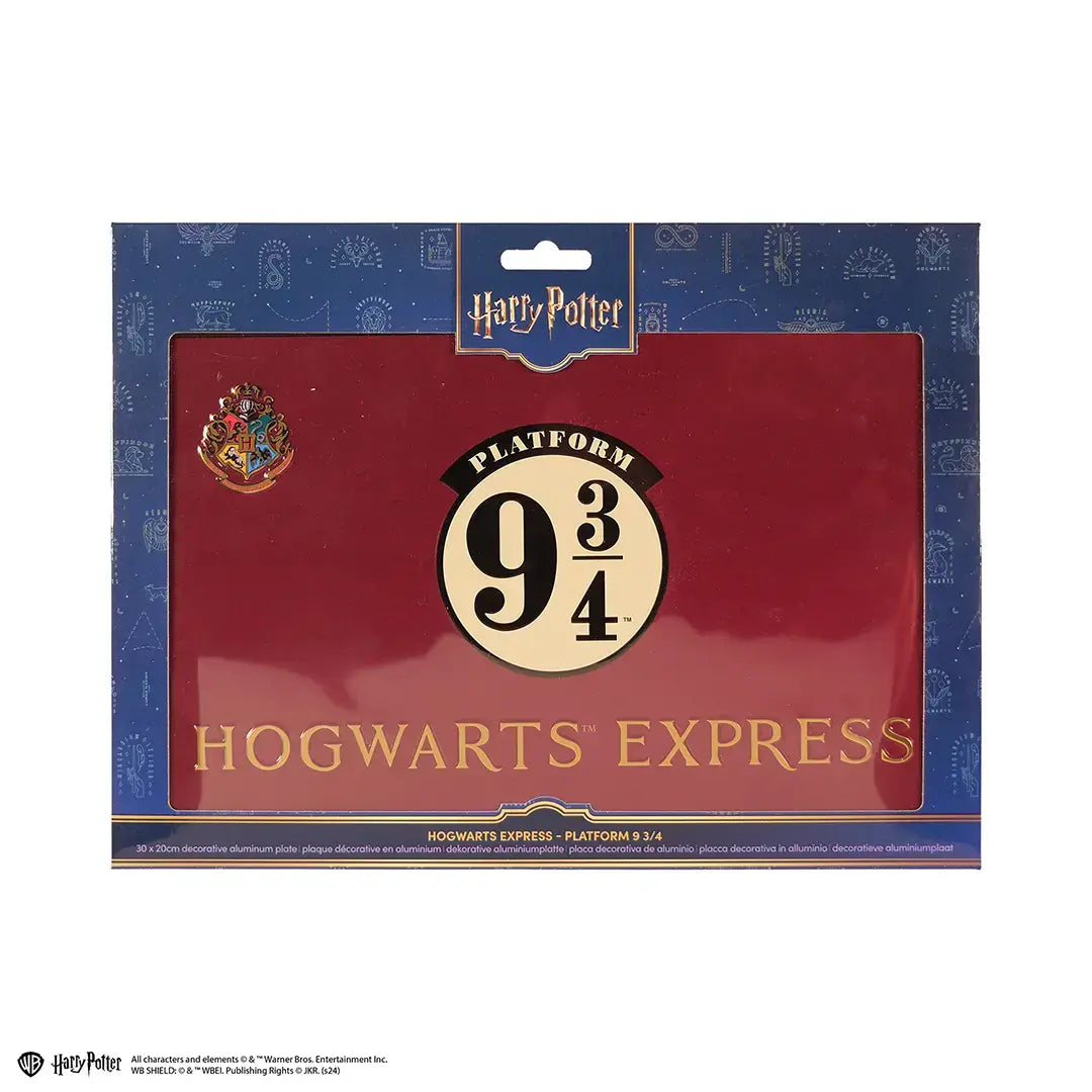 Harry Potter Aluminum Plaque Platform 9 ¾ - Olleke Wizarding Shop Amsterdam