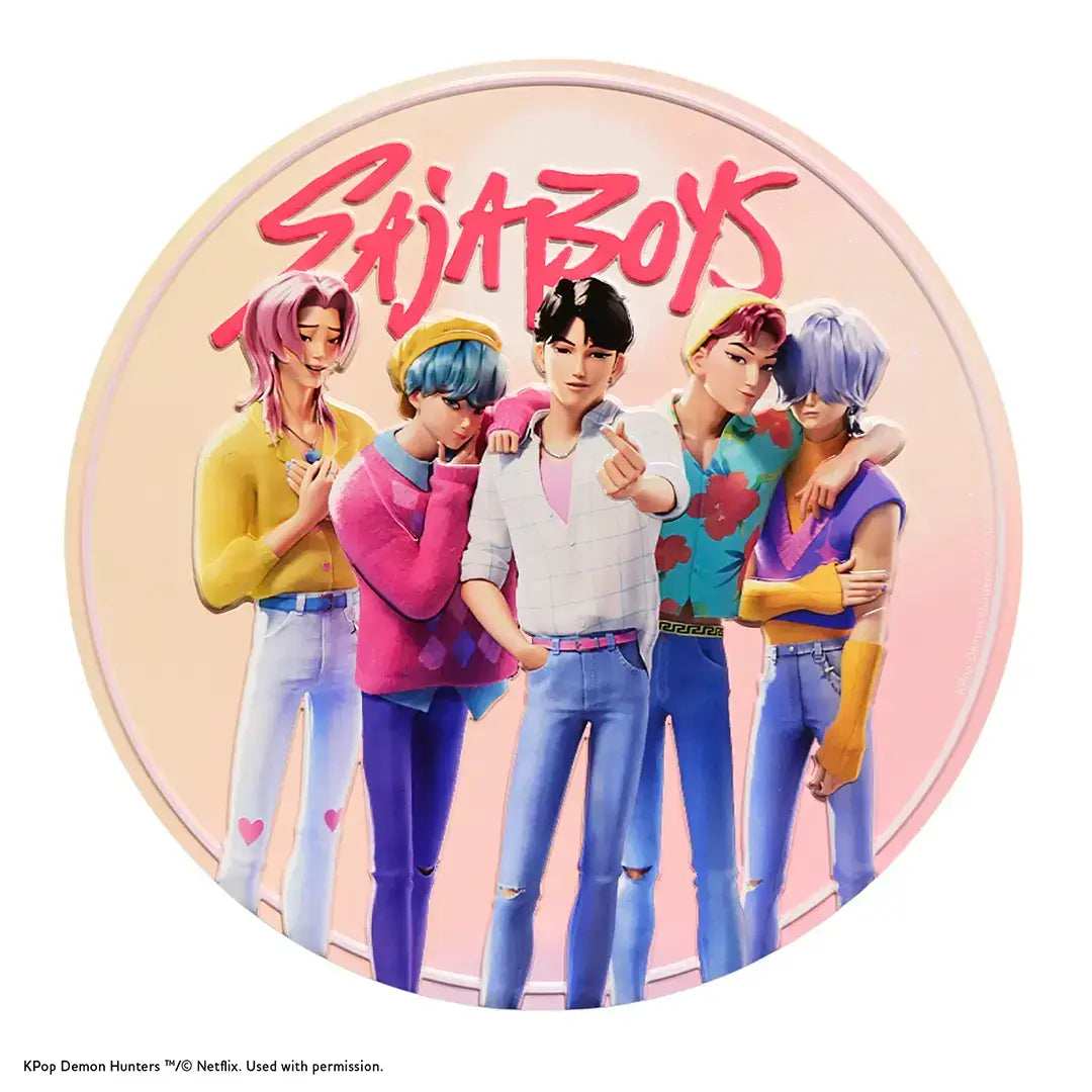 KPop Demon Hunters Embossed aluminum poster - Saja Boys - Olleke Wizarding Shop Amsterdam