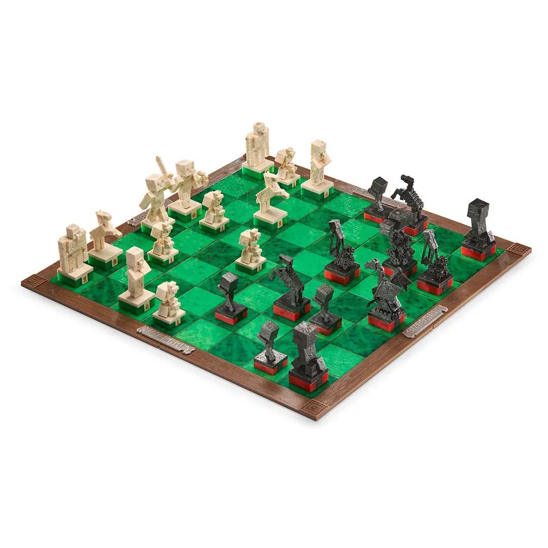Minecraft Chess Set Overworld Heroes vs. Hostile Mobs