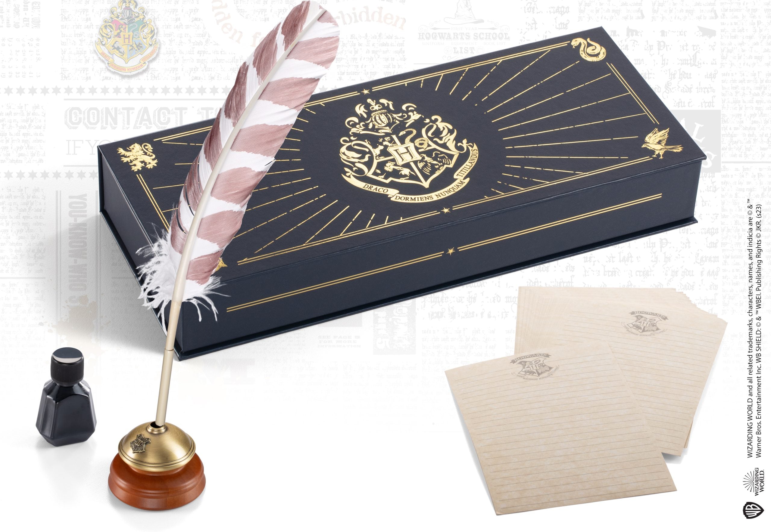 Harry Potter Hogwarts Letter Writing Set with Quill And Ink Set