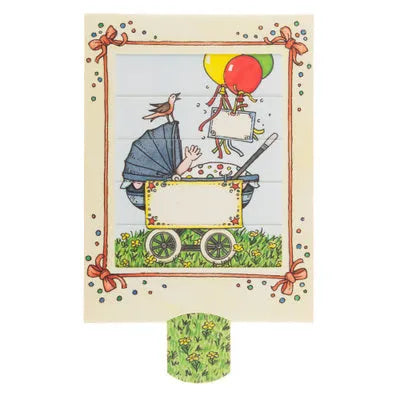 Baby pram slide card - Olleke Wizarding Shop Amsterdam