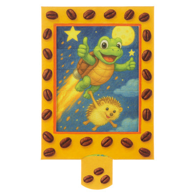 Coffee with friends slide card - Olleke Wizarding Shop Amsterdam