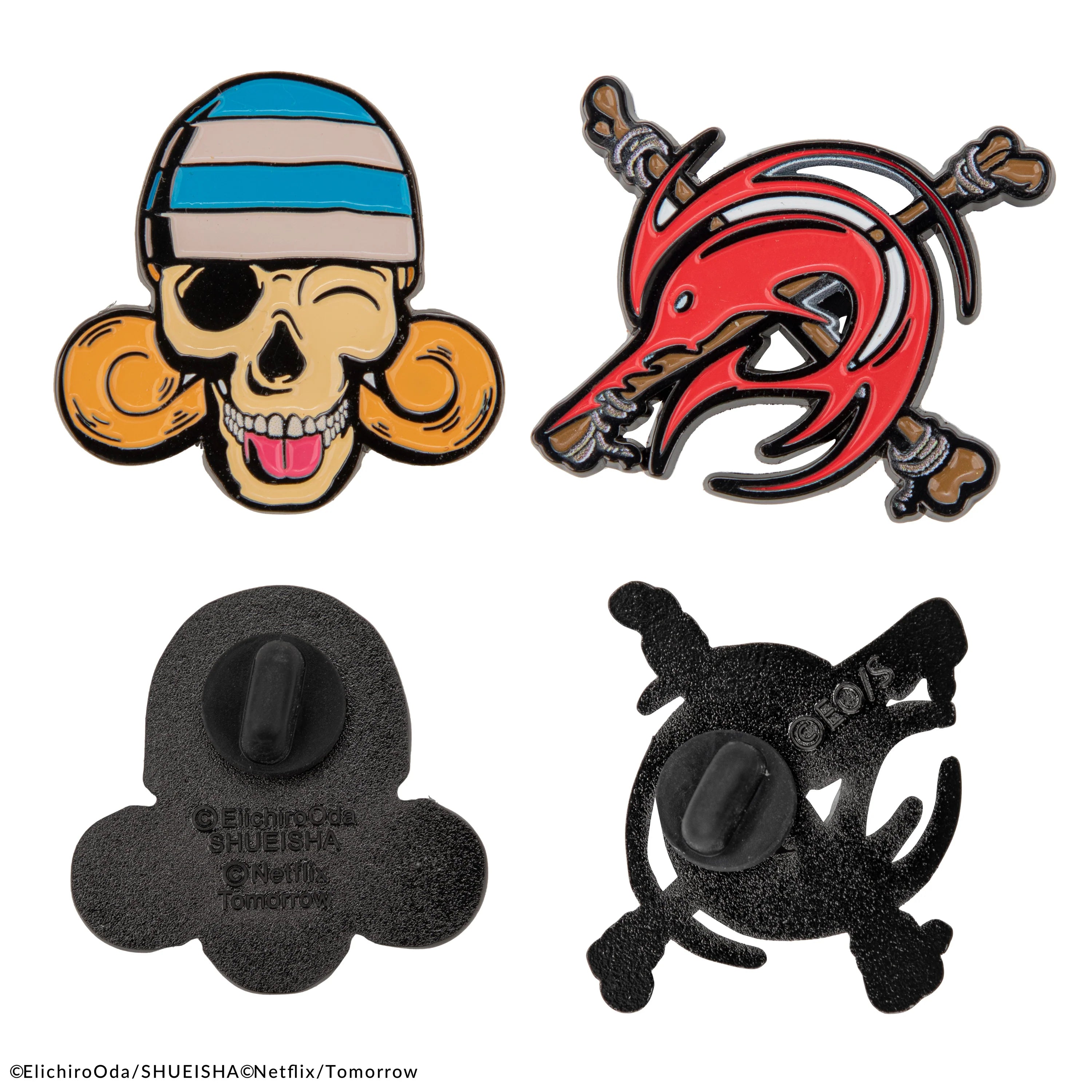 One Piece Set of 2 pin badges Nami and Arlong - Olleke Wizarding Shop Amsterdam