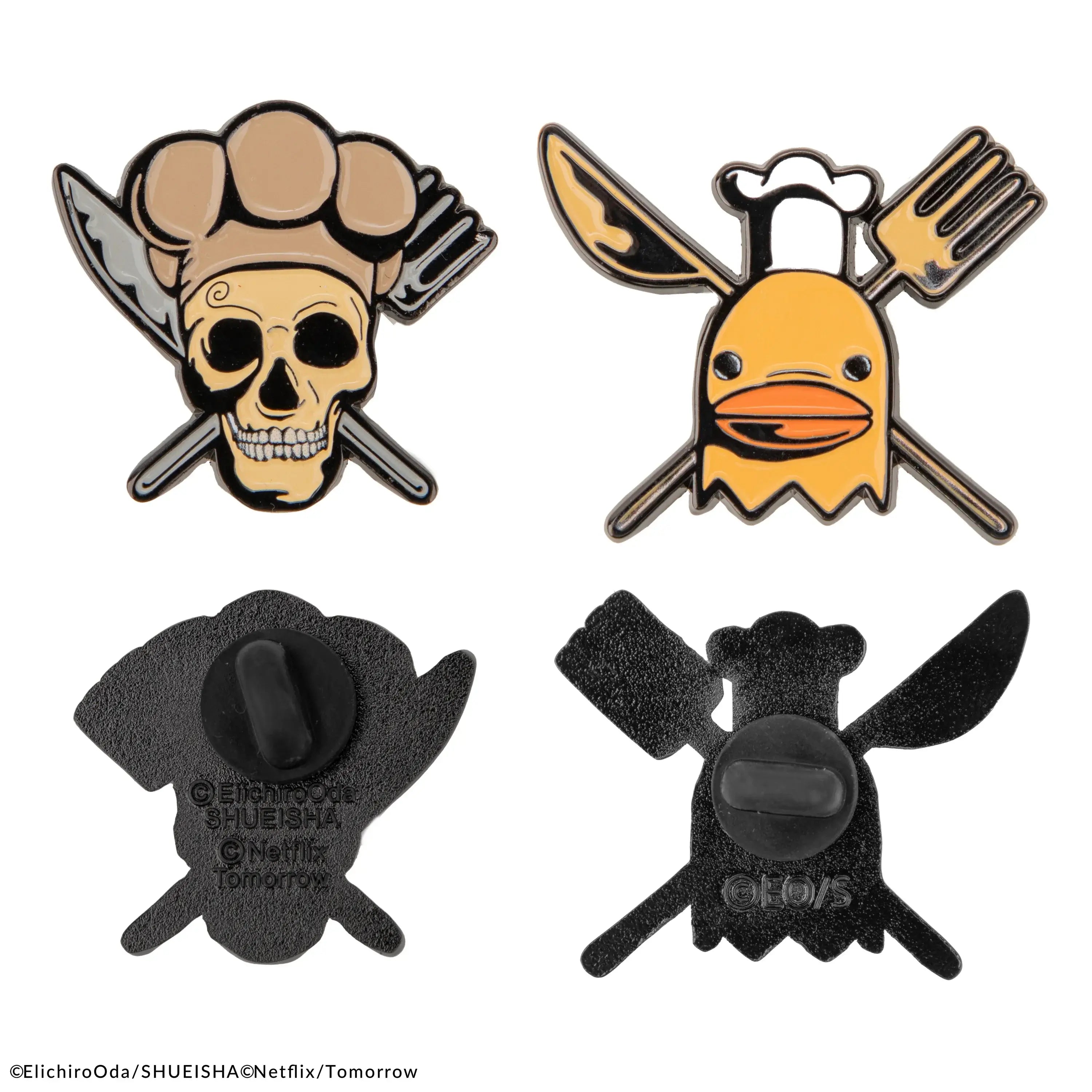 One Piece Set of 2 pin badges Sanji and Zeff - Olleke Wizarding Shop Amsterdam