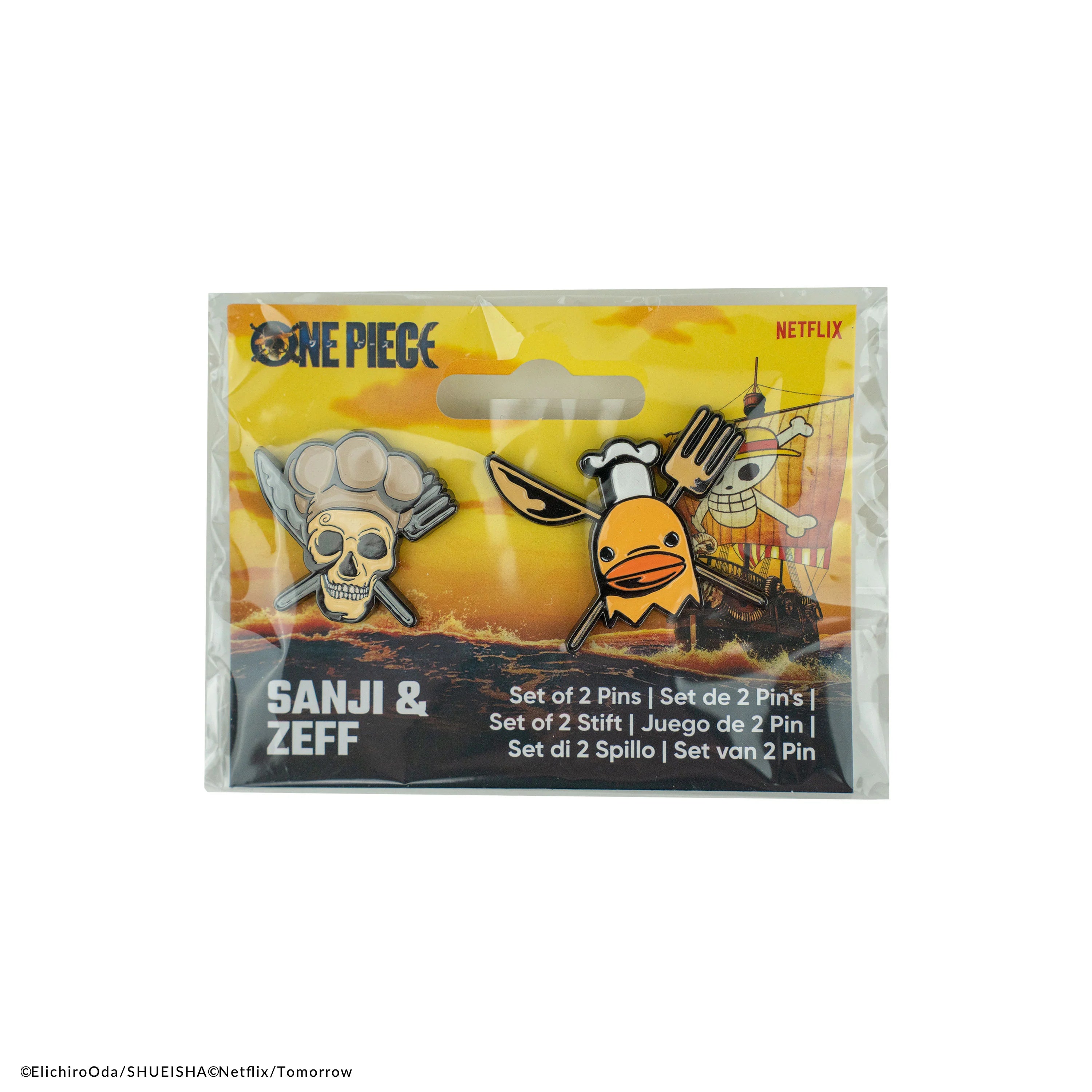 One Piece Set of 2 pin badges Sanji and Zeff - Olleke Wizarding Shop Amsterdam
