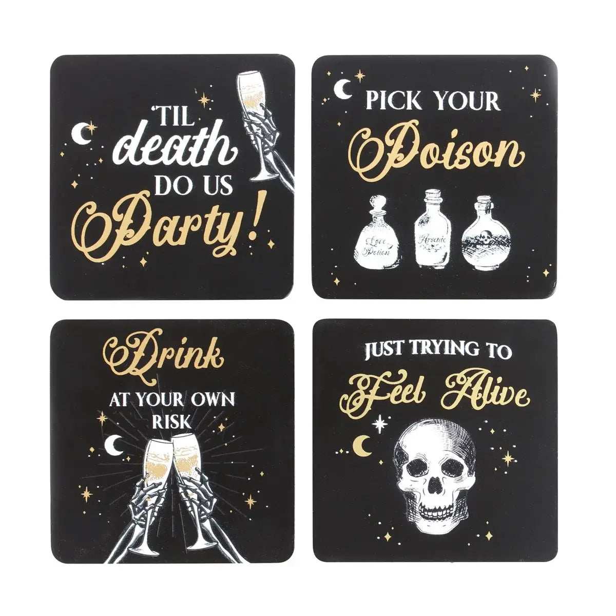 Til Death Do Us Party Coaster Set - Olleke Wizarding Shop Amsterdam