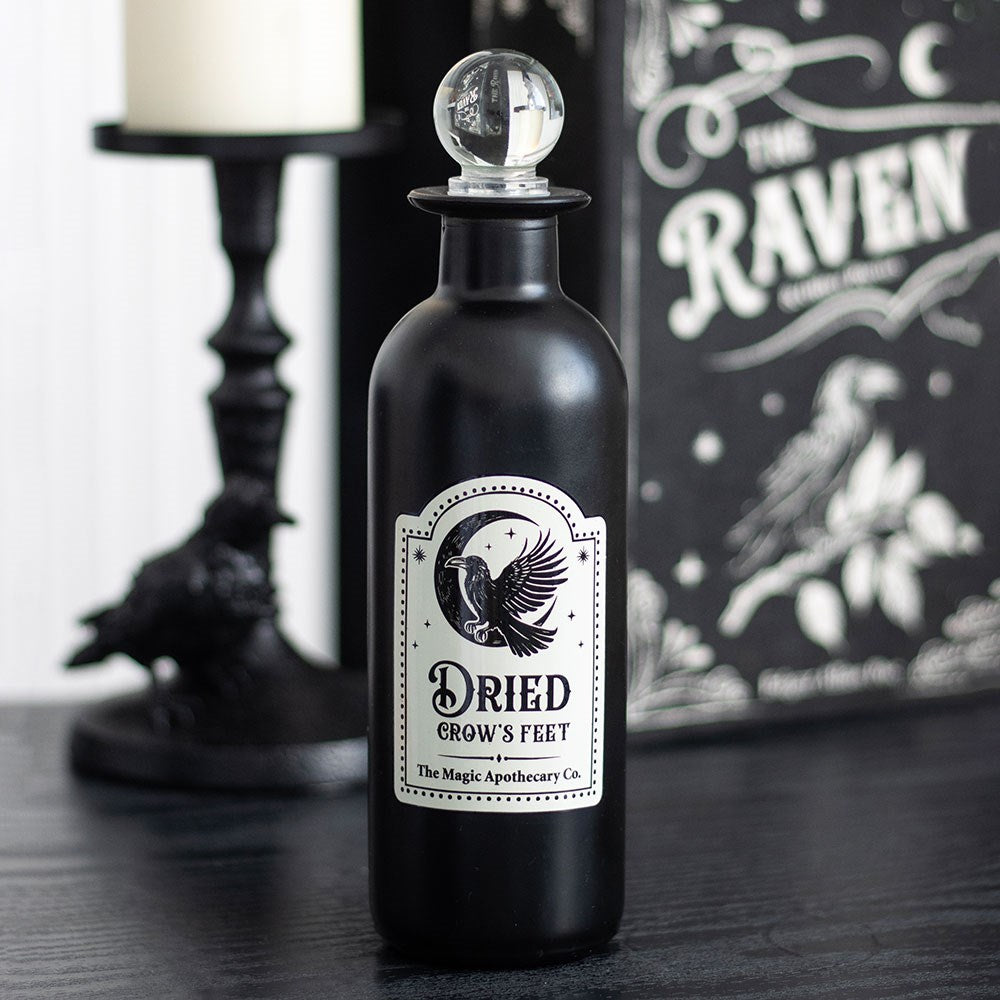 Dried Crow's Feet Decorative Glass Potion Bottle - Olleke Wizarding Shop Amsterdam