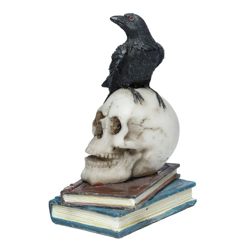 Raven on skull - Olleke Wizarding Shop Amsterdam