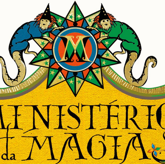 Ministério da Magia dos Estados Unidos do Brasil Insignia Election Banner Art Print - Olleke Wizarding Shop Amsterdam