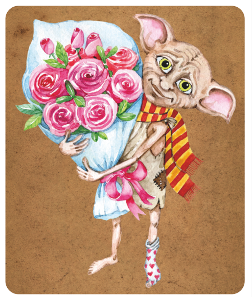 House elf brings flowers Magnet - Olleke Wizarding Shop Amsterdam