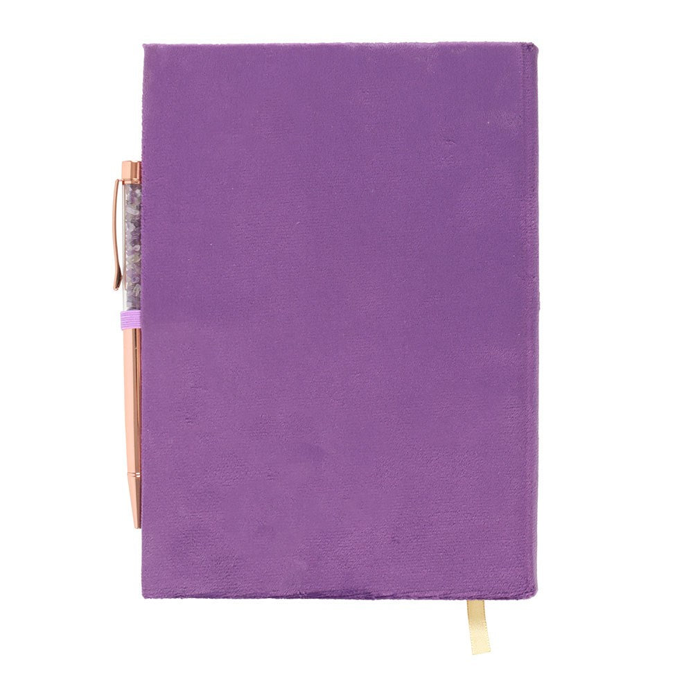 Book of Spells Journal with Amethyst Crystal Pen - Olleke Wizarding Shop Amsterdam