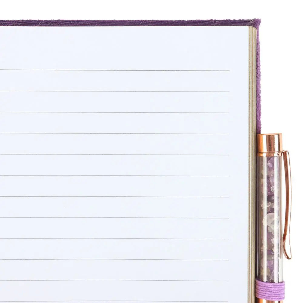 Book of Spells Journal with Amethyst Crystal Pen - Olleke Wizarding Shop Amsterdam