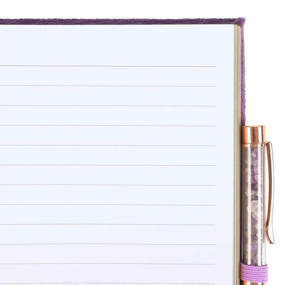Book of Spells Journal with Amethyst Crystal Pen - Olleke Wizarding Shop Amsterdam