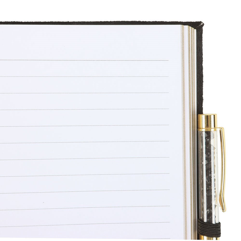 Book of Shadows Journal with Black Obsidian Crystal Pen - Olleke Wizarding Shop Amsterdam