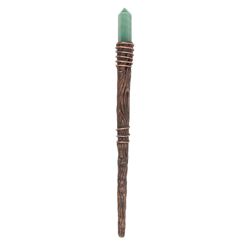 Thin Abundance Green Aventurine Crystal Wand - Olleke Wizarding Shop Amsterdam