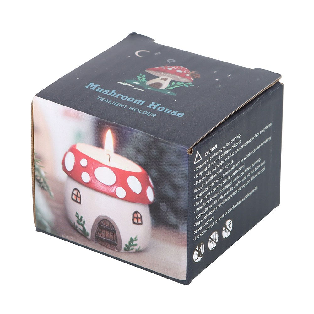 Mushroom House Resin Tealight Holder - Olleke Wizarding Shop Amsterdam