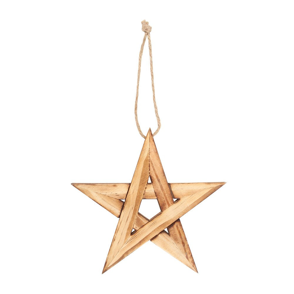 Hanging Wooden Pentagram Decoration - Olleke Wizarding Shop Amsterdam