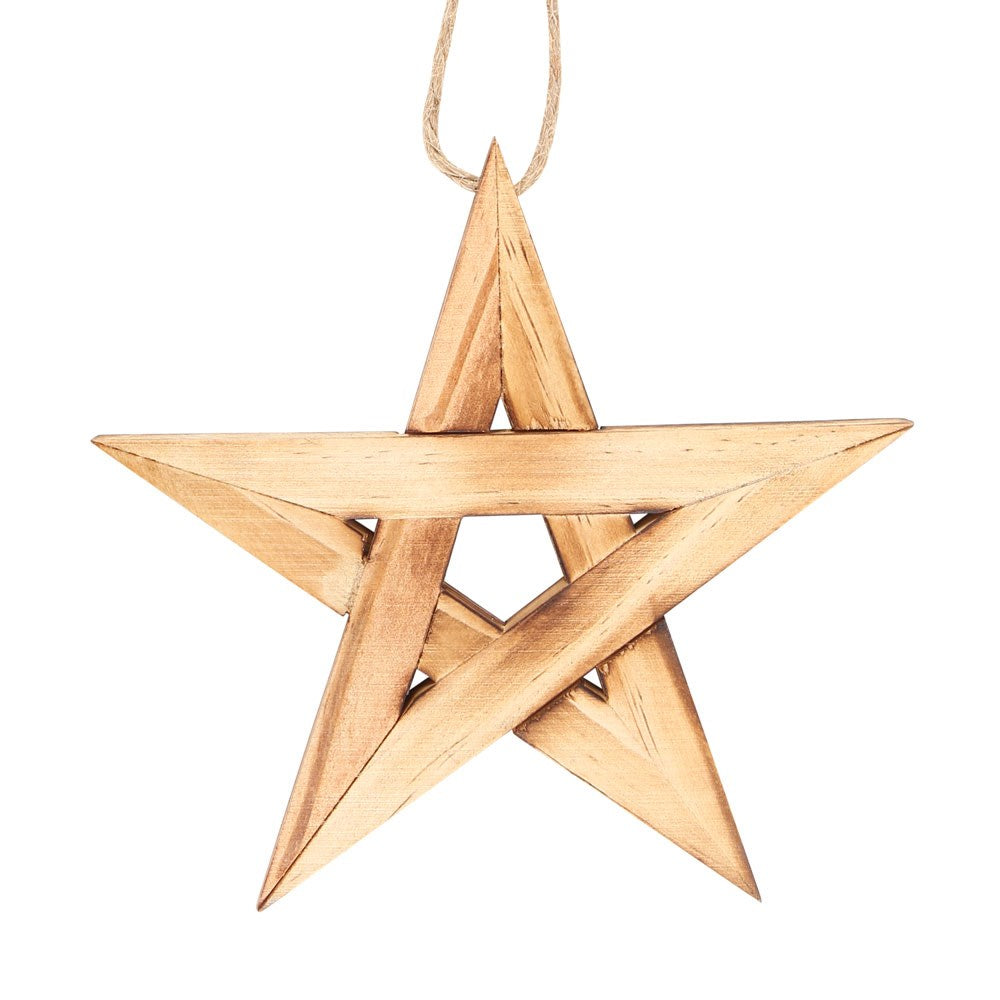 Hanging Wooden Pentagram Decoration - Olleke Wizarding Shop Amsterdam