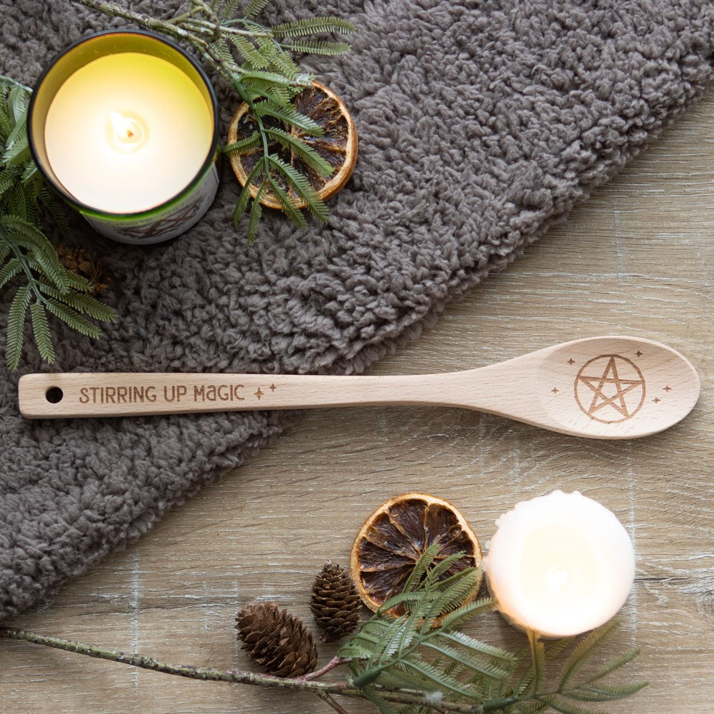 Stirring Up Magic Wooden Pentagram Spoon - Olleke Wizarding Shop Amsterdam