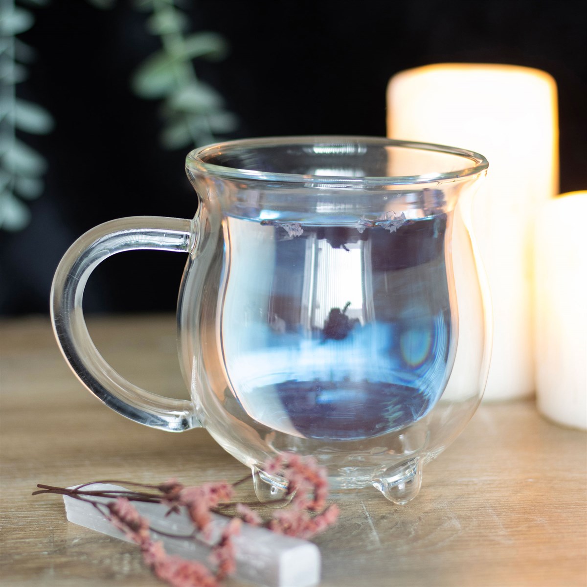 Clear Double Walled Glass Cauldron Mug - Olleke Wizarding Shop Amsterdam