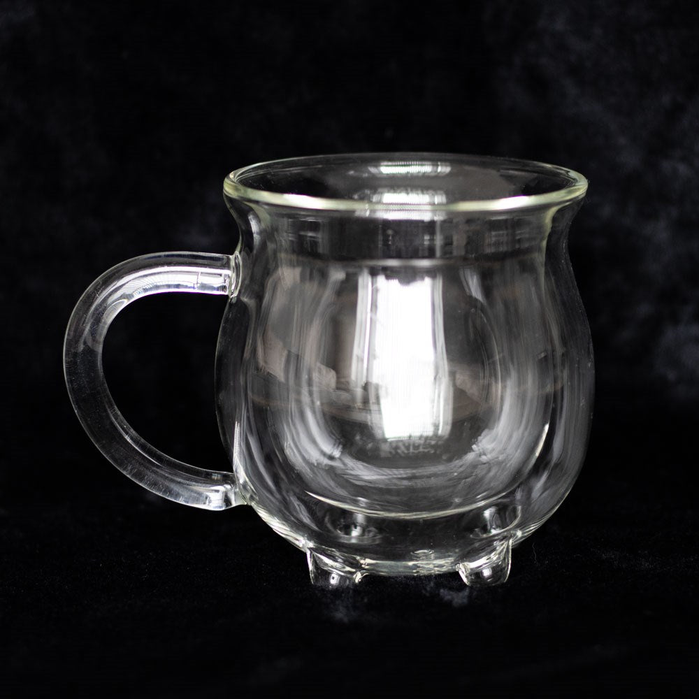 Clear Double Walled Glass Cauldron Mug - Olleke Wizarding Shop Amsterdam