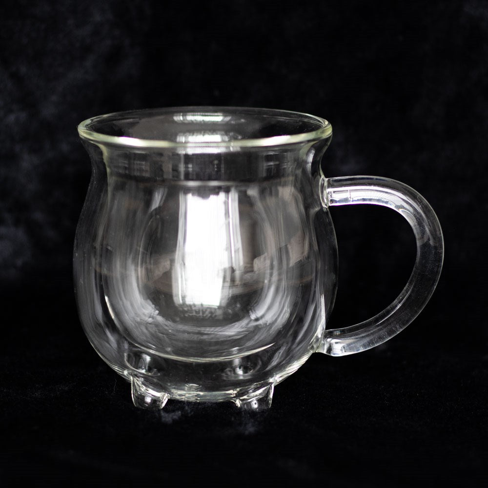Clear Double Walled Glass Cauldron Mug - Olleke Wizarding Shop Amsterdam