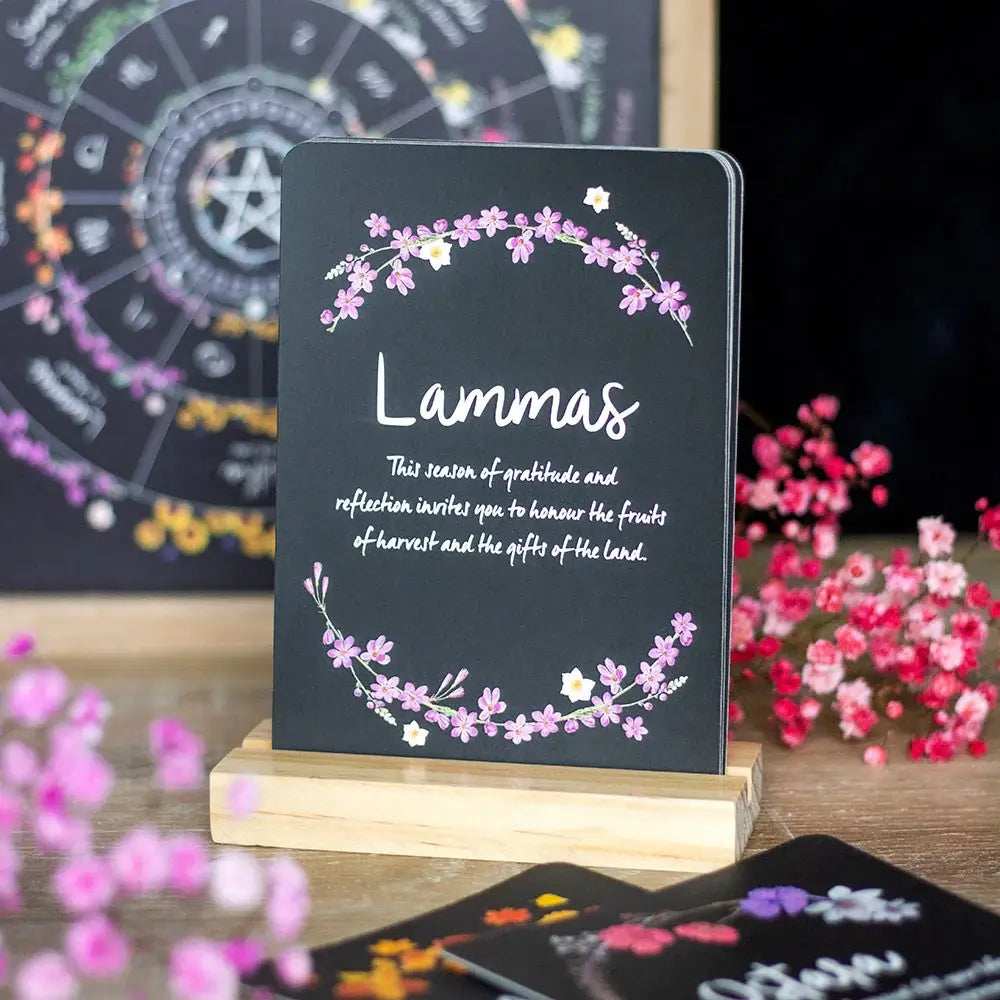 Wheel of the Year Altar Cards with Stand - Olleke Wizarding Shop Amsterdam