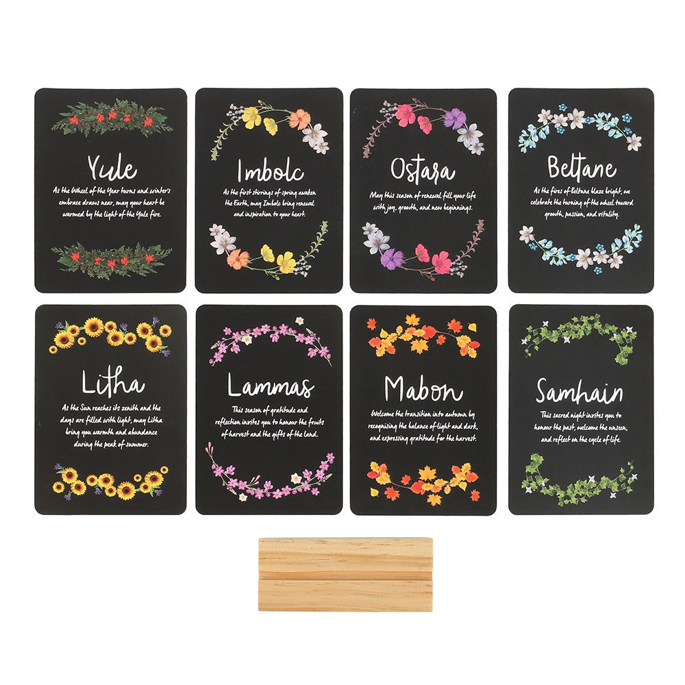 Wheel of the Year Altar Cards with Stand - Olleke Wizarding Shop Amsterdam