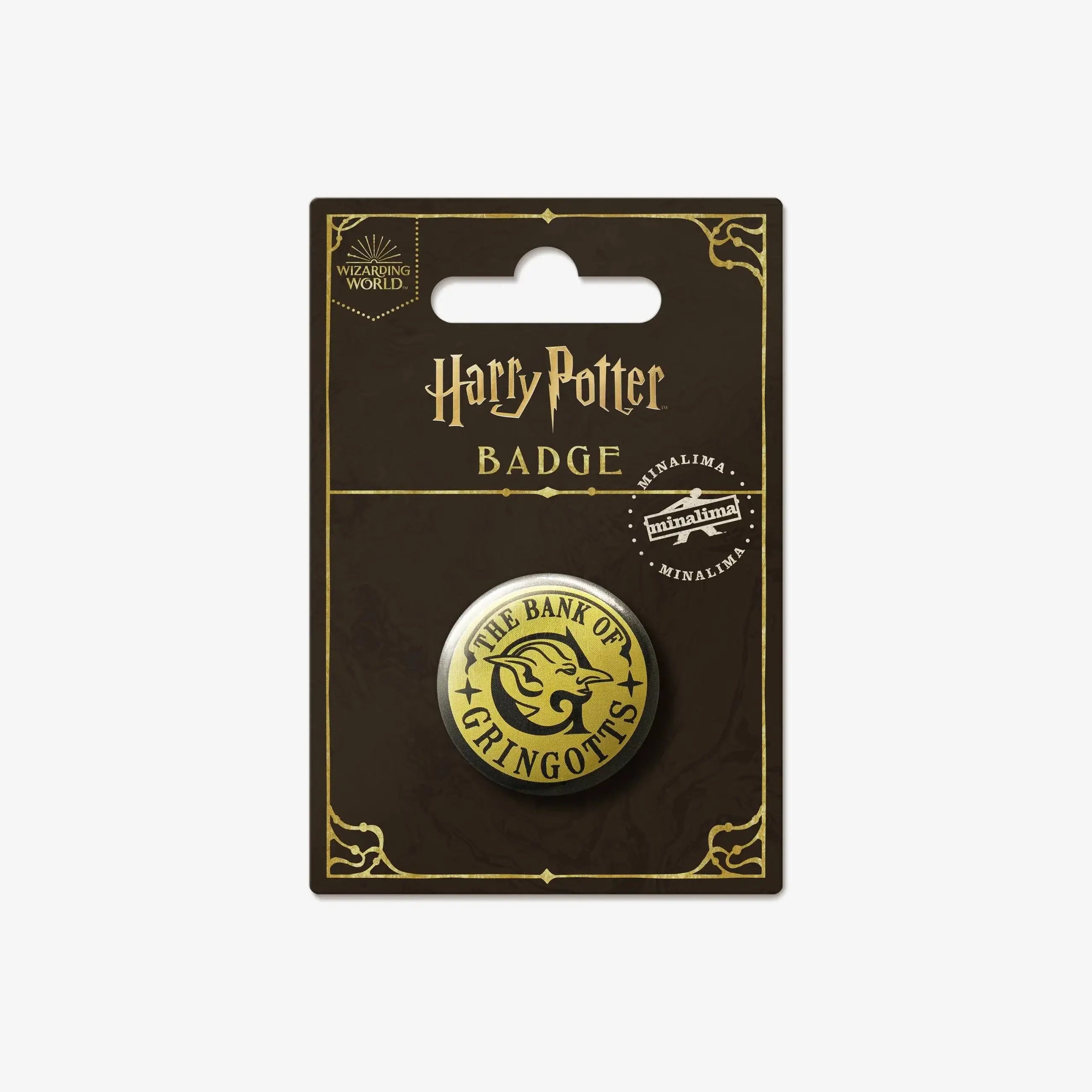Gringotts Wizarding Bank Emblem Button Badge - Olleke Wizarding Shop Amsterdam