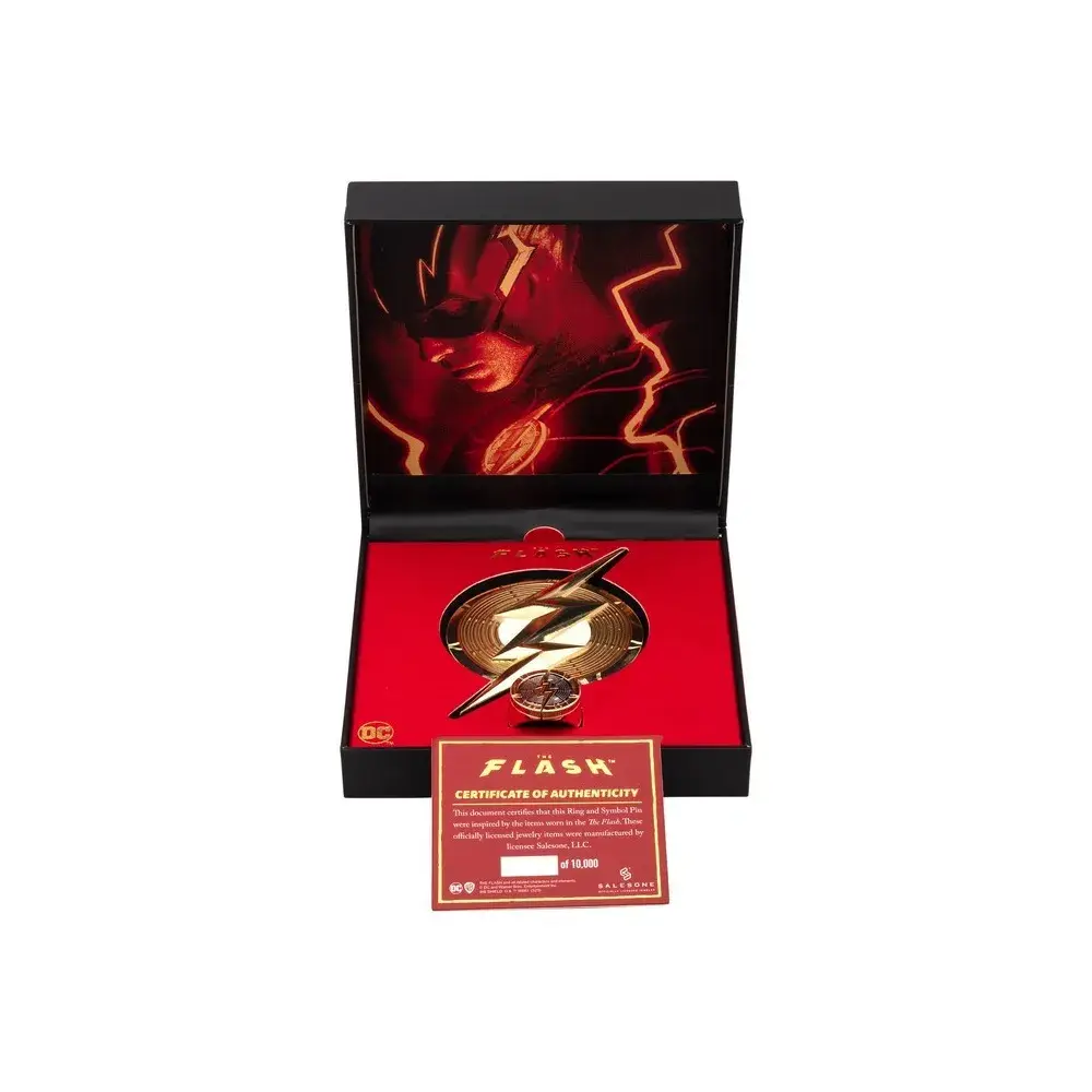 The Flash Pin and ring replica, Olleke Wizarding Shop Amsterdam