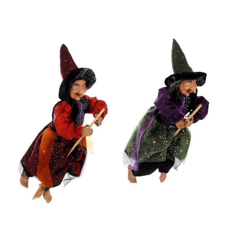 Witch on broom flying - Olleke Wizarding Shop Amsterdam