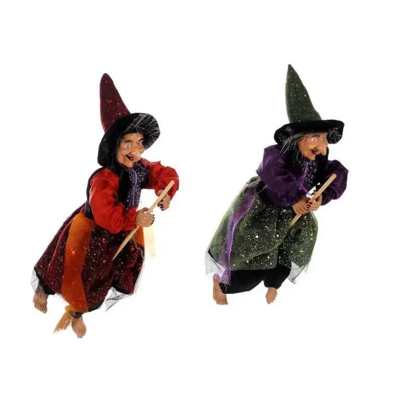 Witch on broom flying - Olleke Wizarding Shop Amsterdam