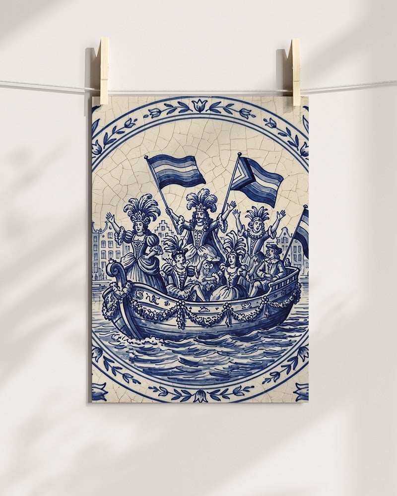 Amsterdam Worldpride Delft Tile Art Print