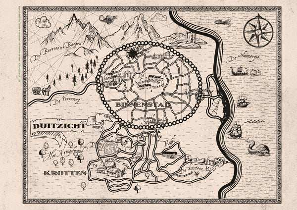 Druïde in het duister - Duitzicht Fantasymap