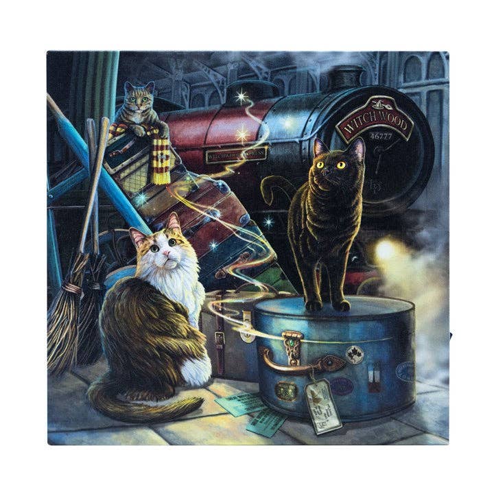 Witchwood Express Light Up Canvas Plaque - Olleke Wizarding Shop Amsterdam