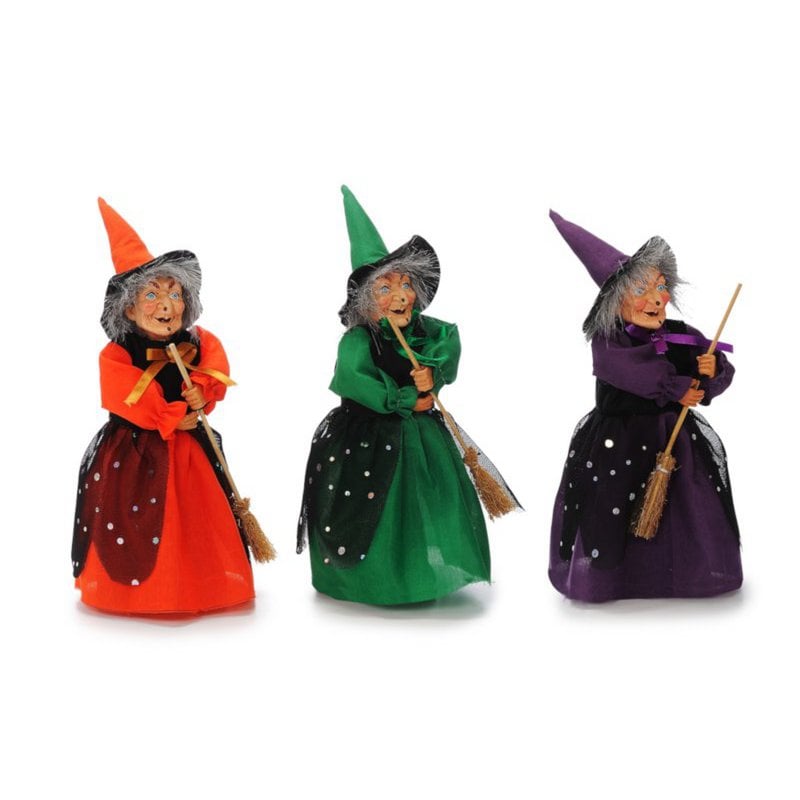 Witch on broom standing - Olleke Wizarding Shop Amsterdam