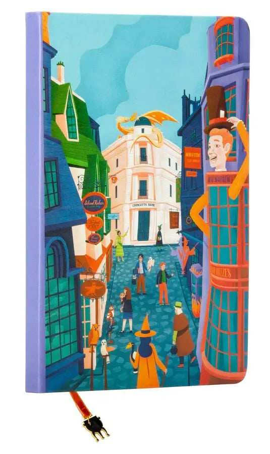 Harry Potter Exploring Diagon Alley Journal with Ribbon Charm - Olleke Wizarding Shop Amsterdam