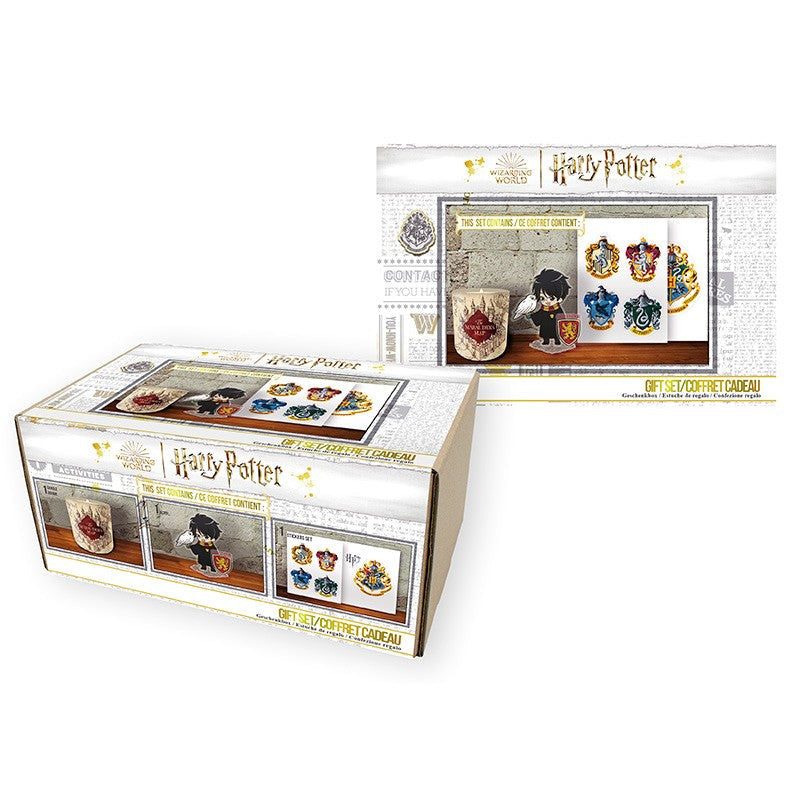 Harry Potter Gift Set Candle + Acryl + Stickers - Olleke Wizarding Shop Amsterdam