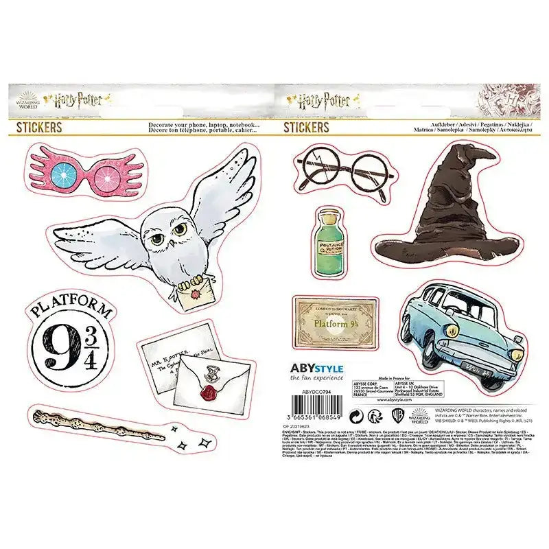 Harry Potter Stickers 2 sheets - Magical Objects - Olleke Wizarding Shop Amsterdam