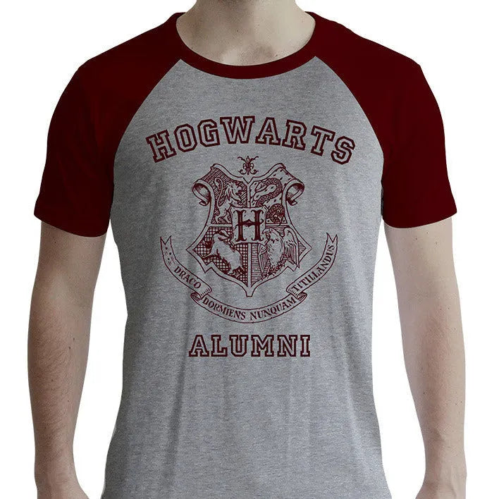 Harry Potter Tshirt Alumni grey/red - Olleke Wizarding Shop Amsterdam
