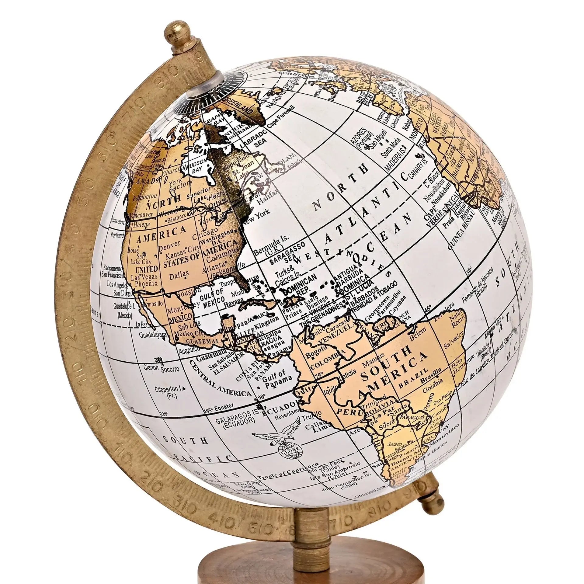 White Gold Globe - Olleke Wizarding Shop Amsterdam