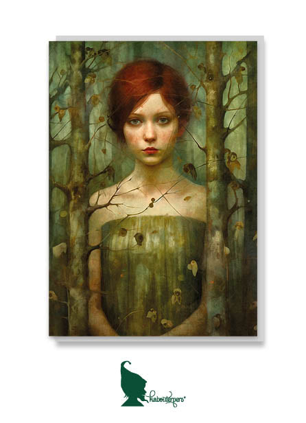 Forest Nymph blank greeting card, Olleke Wizarding Shop Amsterdam Brugge London