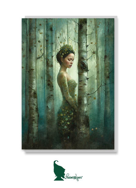 Forest Nymph blank greeting card, Olleke Wizarding Shop Amsterdam Brugge London