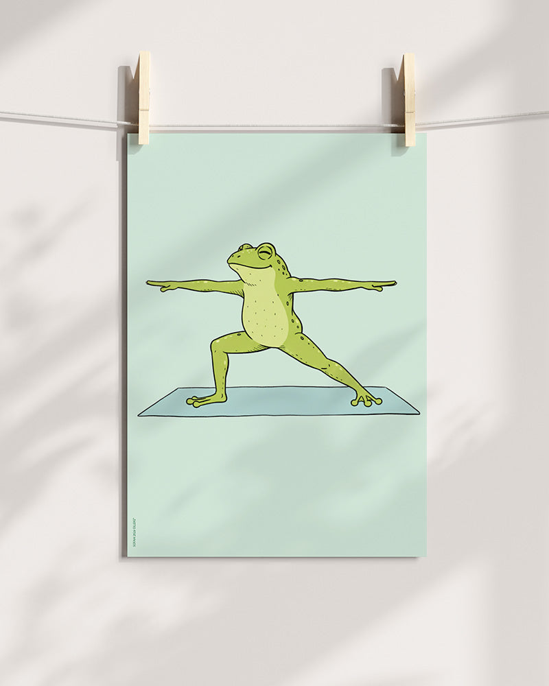 Frog yoga Art Print